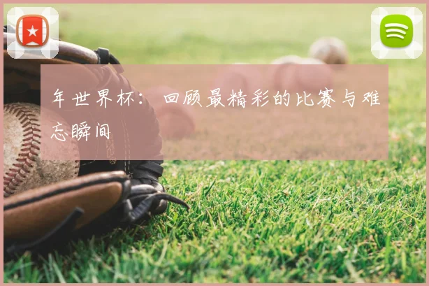 年世界杯:回顾最精彩的比赛与难忘瞬间